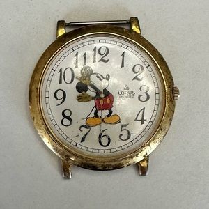 Vintage Lorus Disney Mickey Mouse‎ wrist watch face